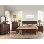 Begonia 8Pc Bedroom Set in Cherry Brown Mazin