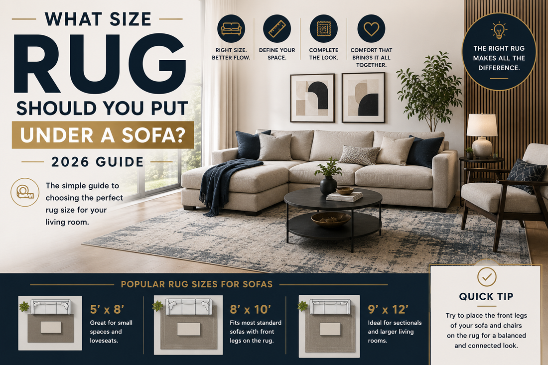 What Size Rug Should You Put Under a Sofa? (2026 Guide)