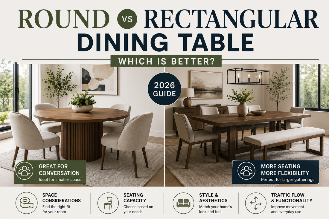 Round vs Rectangular Dining Table: Which Is Better? (2026 Guide)
