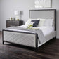 Diamond Grey Velvet Bed -Amro Furniture