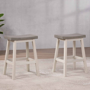 Counter Stool Set of 2 in Grey/White 11225 24