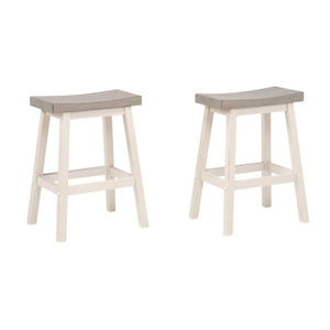 Counter Stool Set of 2 in Grey/White 11225 24