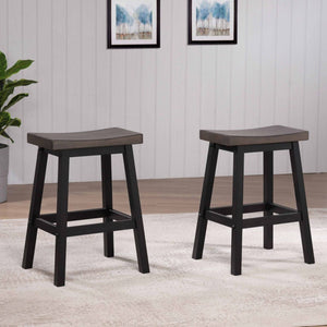 Counter Stool Set of 2  Oak/Dark/ Grey 11226 24