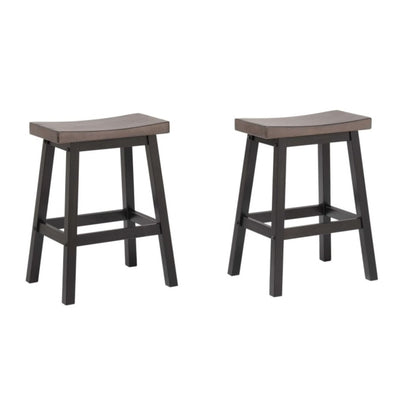 Counter Stool Set of 2  Oak/Dark/ Grey 11226 24