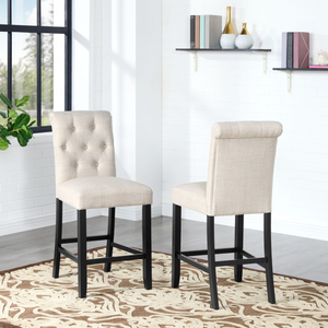 11624  Counter Stool Set of 2  Beige
