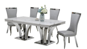 Hazel Silver 5 PC Dining set