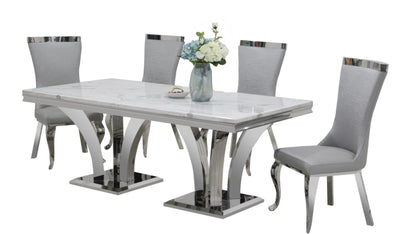 Hazel Silver 5 PC Dining set