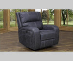 Perth Power Recliner in Stone Grey Blue Kwality