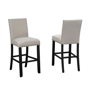 162 29  Bar Stool Set of 2  Beige