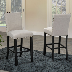 162 29  Bar Stool Set of 2  Beige