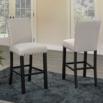162 29  Bar Stool Set of 2  Beige