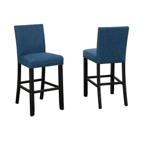 162 29  Bar Stool Set of 2  Blue
