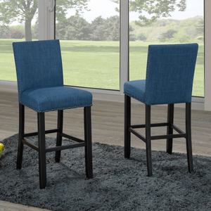 162 29  Bar Stool Set of 2  Blue