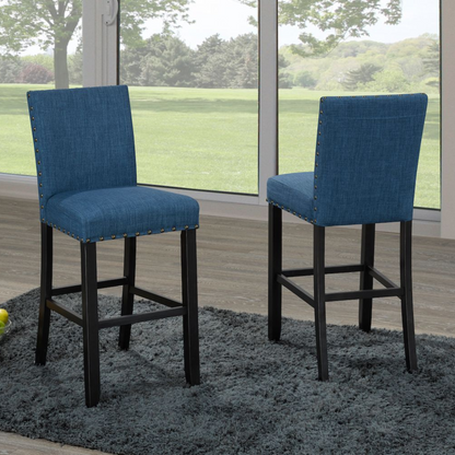 162 29  Bar Stool Set of 2  Blue