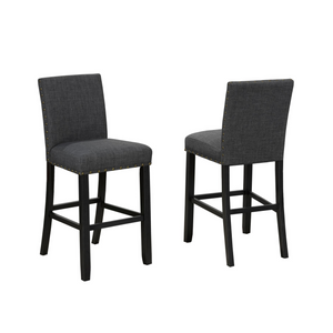 162 29  Bar Stool Set of 2 Grey