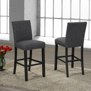 162 29  Bar Stool Set of 2 Grey
