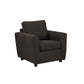 chocolate brown chair by sofa fancy 