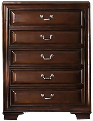 Milton Wooden 5 Drawer Chest Grey 1701