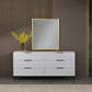 Sydney White Lacquer Hydraulic Bedroom Set B2021 Matrix Furniture