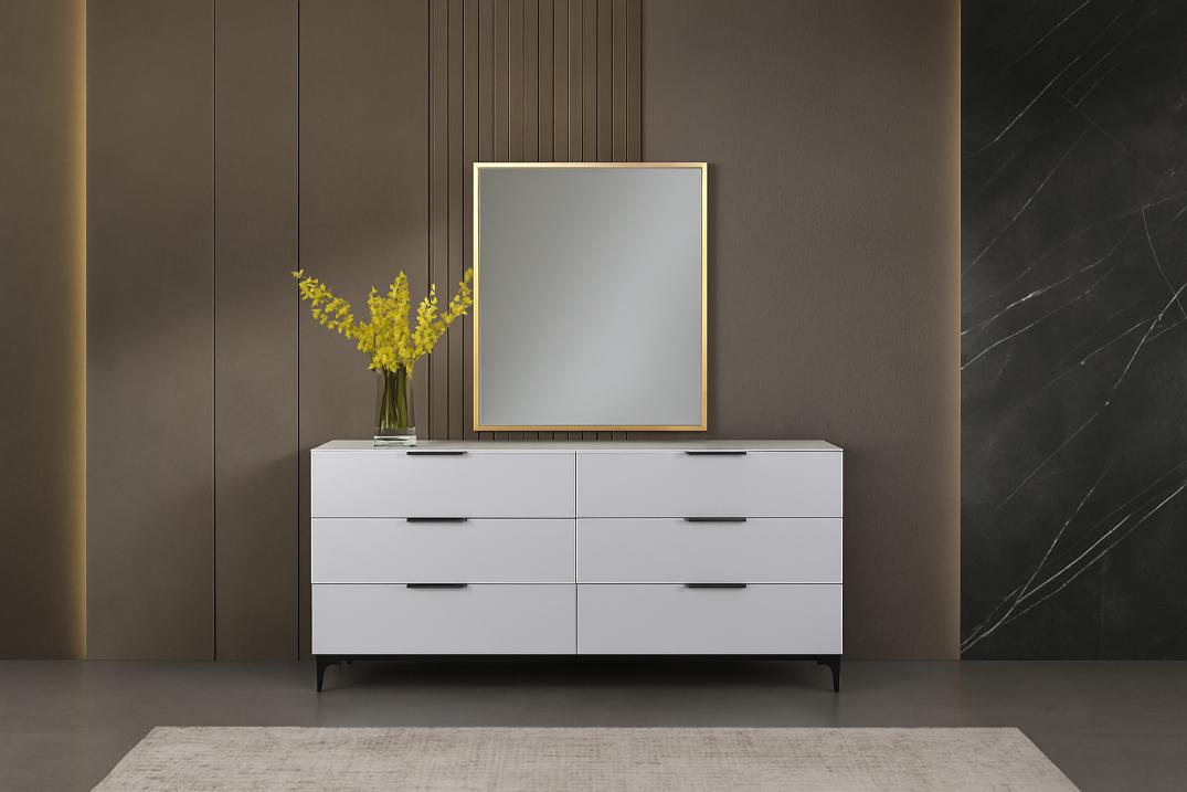 Sydney White Lacquer Hydraulic Bedroom Set B2021 Matrix Furniture