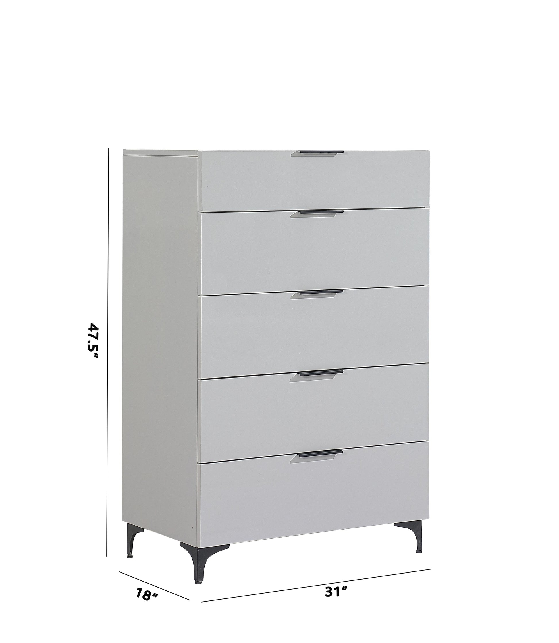 Sydney White Lacquer Chest Set B2021 Matrix Furniture