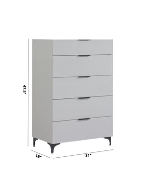 Sydney White Lacquer Chest Set B2021 Matrix Furniture