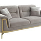 L6125-AIDA- Luxury Modern Living Room Sofa Set with Gold Accents -TAUPE Matrix Furniture