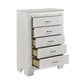 White Allura 5 Drawer Chest 1916W