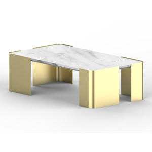 Hugo Coffee Table in Gold | Amrofurniture.com