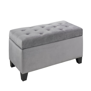 Storage Ottoman in Grey Velvet 22291-GR