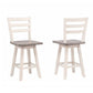 22315 Counter  Height Swivel Bar Stool Set of 2 in Grey /White