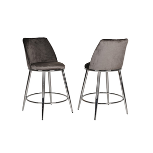 24512 Counter Bar Stool Set of 2 in Grey