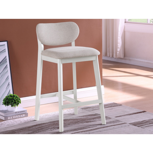 24858 Counter Bar Stool Set of 2 in Cream