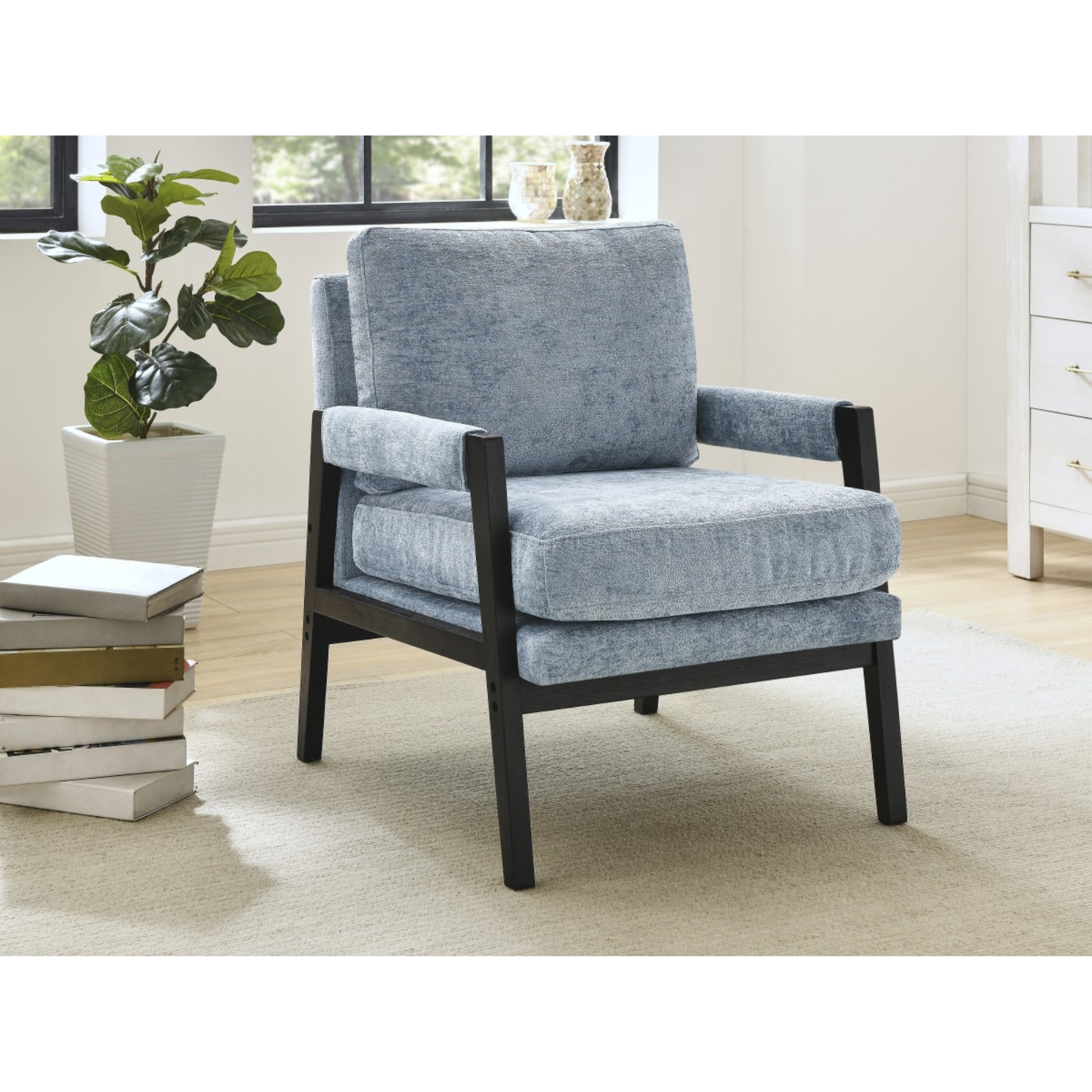 Accent Arm Chair in Blue 303656.