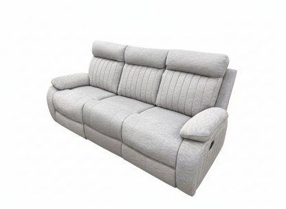 TREVOR MANUAL RECLINING SOFA - STONE Brassex