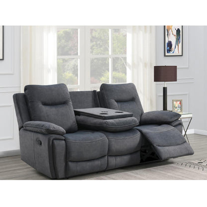Finley 86" Fabric Reclining Sofa - Grey