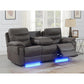 Kwality Morgan 3pc Power Reclining LeatherAir Set in Grey Kwality