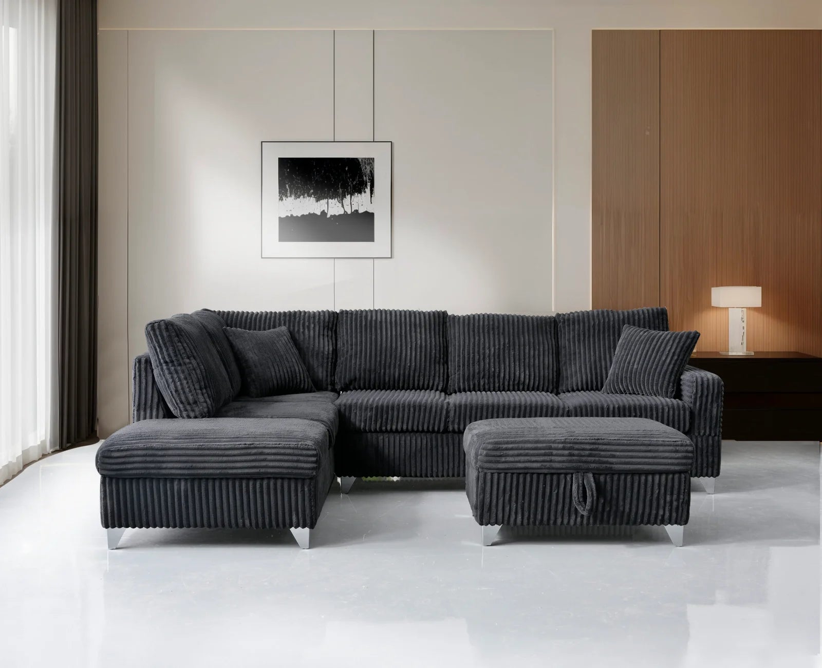 2Pc Sectional with Ottoman 3620 VFI