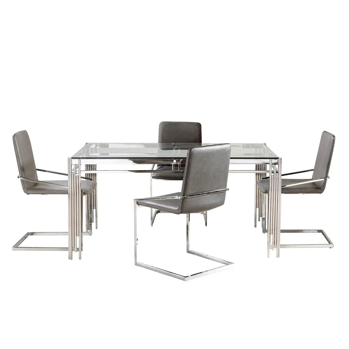 Porfirio 5 pc Glass Dining Set 3645 - Mazin