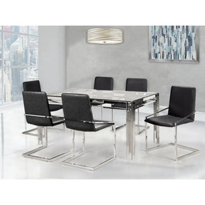 Porfirio 7 pc Glass Dining Set 3645 - Mazin
