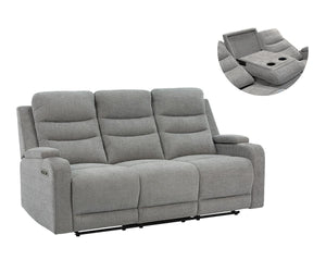 Colin Power recliner Sofa in Grey