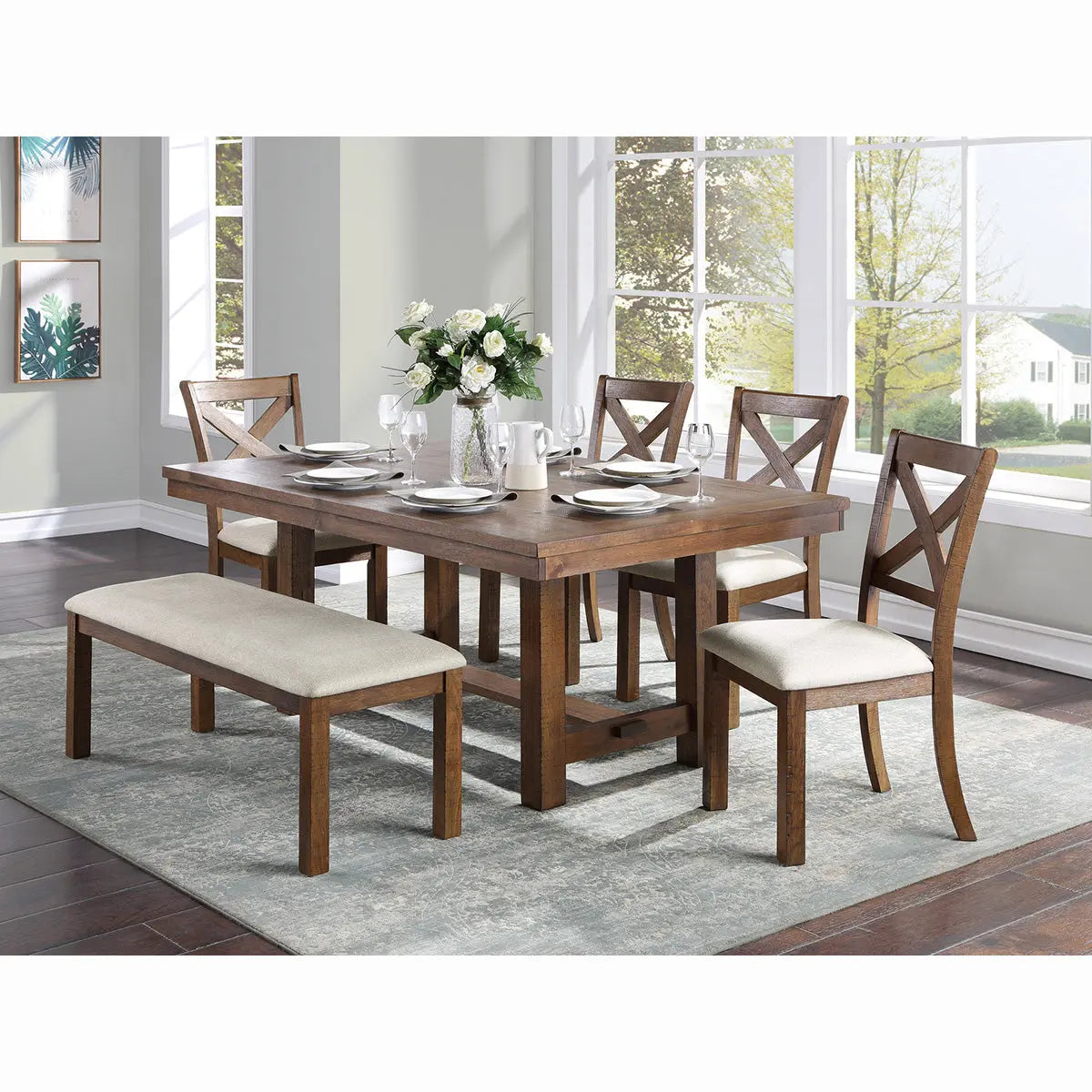 Bonner 6Pc Dining Room Set 5808 Mazin