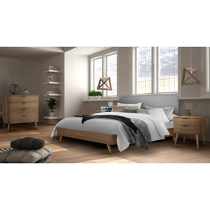 Cassidy Upholstered Platform Bed 5890GY Mazin