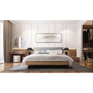 Cassidy Upholstered Platform Bed 5890GY Mazin