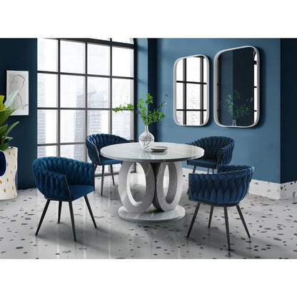 Skye Dining Set 5934 in Blue Mazin