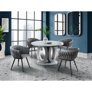 Skye Dining Set 5934 in Grey Mazin
