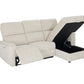 Meadow 2-Piece Chenille Beige Fabric Power Reclining Sectional with Storage Chaise Kwality