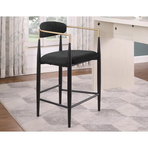 61329 Counter Bar Stool Set of 2 in Black