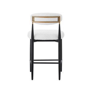 61330 Counter Bar Stool  Set of 2 in White/Black