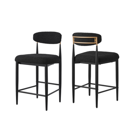 61331 Counter Bar Stool  Set of 2 in Black
